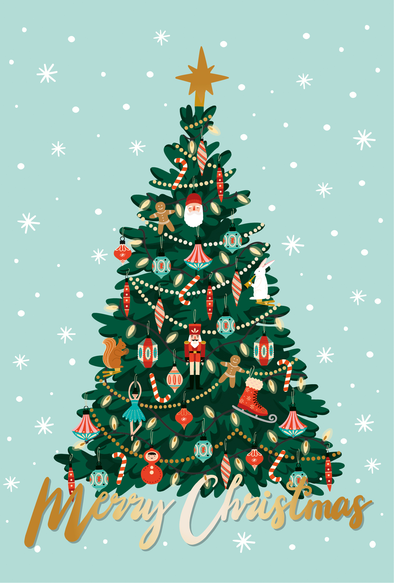 Biglietto Di Auguri Merry Christmas - Design Divertente, Interno Vuoto, Con Busta - Prodotto Nel Regno Unito - 4