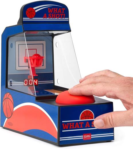 Legami - Mini Gioco Arcade di Basket, 3 Intervalli di Gioco 45, 90, 120 Secondi, con Luci e Suoni, 3 Batterie AA non incluse - 3
