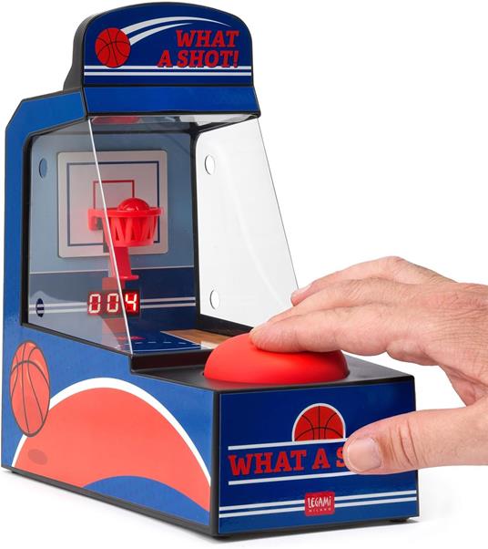 Legami - Mini Gioco Arcade di Basket, 3 Intervalli di Gioco 45, 90, 120 Secondi, con Luci e Suoni, 3 Batterie AA non incluse - 3