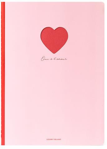 Quaderno rilegato grande foglio Cuore Legami - Large Lined Heart