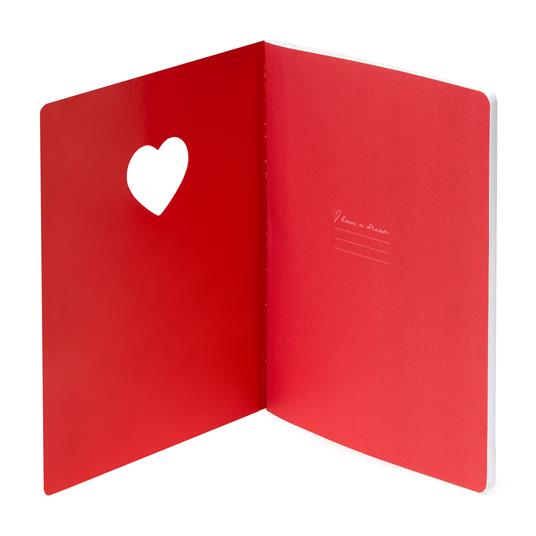 Quaderno rilegato grande foglio Cuore Legami - Large Lined Heart - 3