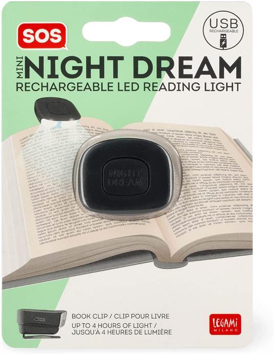 Legami - Luce led da lettura ricaricabile, 2 Lampadine, 2 Intensità di  luce, Ricarica USB, Clip di aggancio - Legami - Idee regalo
