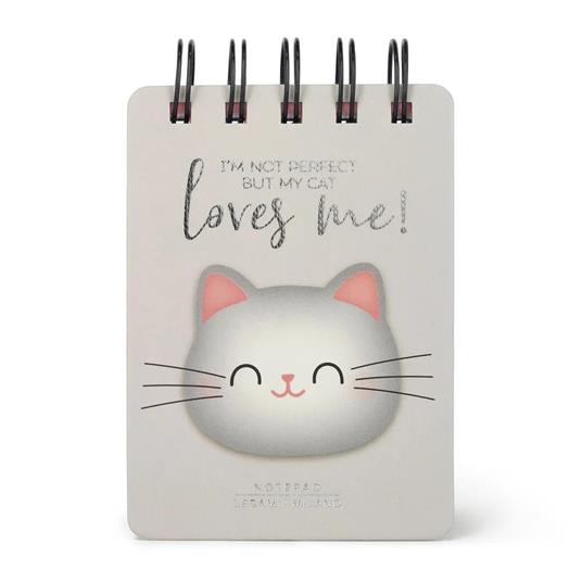 Mini taccuino a righe con spirale fantasia gatto - Notebook Kitty - Legami  - Cartoleria e scuola