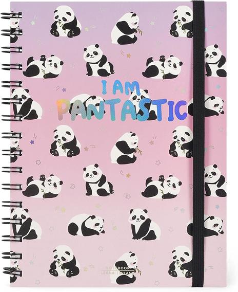 Large Spiral Notebook, Panda-