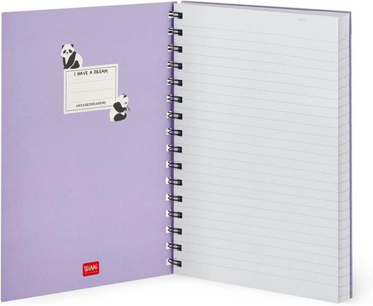 Large Spiral Notebook, Panda- - 2