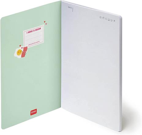 Legami - Quaderno Bianco Medium, A5, 80 Pagine, in Carta certificata FSC®, Carta 100 g/m², 14,2x21 cm, Tema Stars - 6