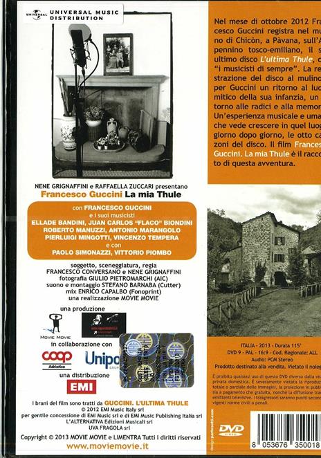 Francesco Guccini. La mia Thule (DVD) - DVD di Francesco Guccini - 2