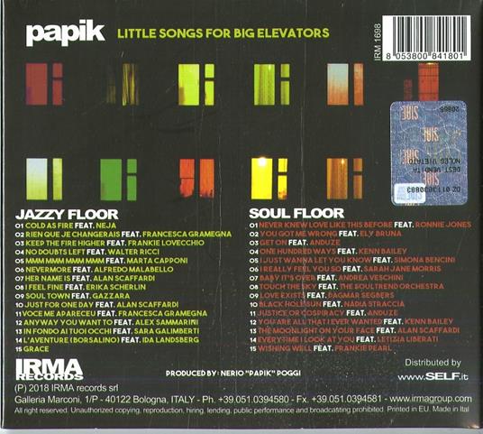 Little Songs for Big Elevators - CD Audio di Papik - 2