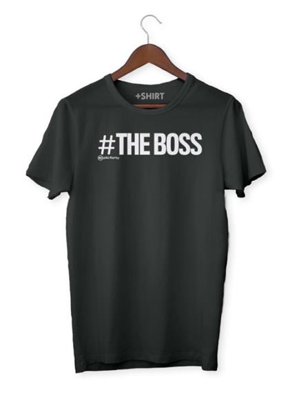 T-Shirt Unisex Nera ''The Boss'' Taglia Xl