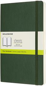 Taccuino Moleskine large a pagine bianche copertina morbida verde. Myrtle Green
