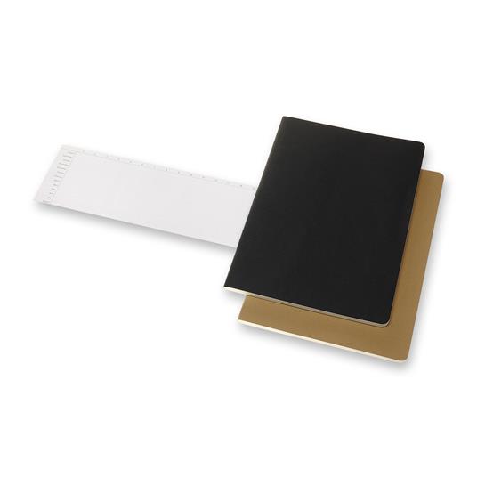 Quaderno Cahier Journal Subject Moleskine A4 nero-marrone. Set da 2 - 3