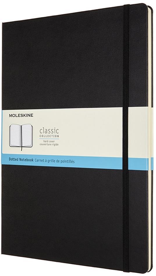 Taccuino Moleskine A4 puntinato copertina rigida nero. Black