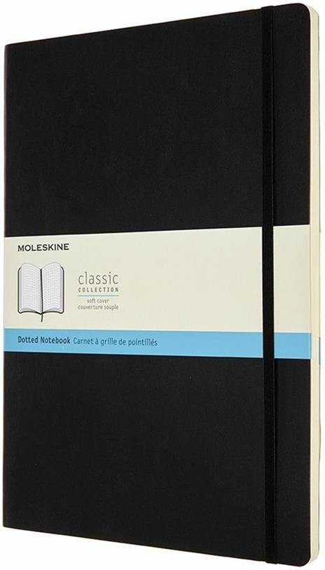 Taccuino Moleskine A4 puntinato copertina morbida nero. Black