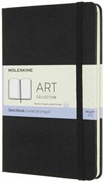 Album per schizzi Art Sketchbook Moleskine medium copertina rigida nero. Black