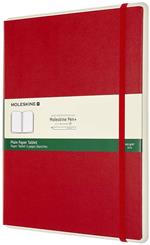 Taccuino Moleskine Papertablet P+ XL a pagine bianche copertina rigida rosso. Scarlet Red