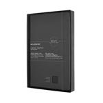 Taccuino Moleskine Classic Leather Large a righe copertina rigida Open Box. Nero