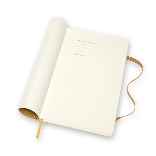 Taccuino Moleskine Classic Leather Large a righe copertina morbida Open Box. Giallo - 3