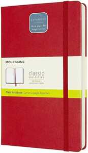 Cartoleria Taccuino Moleskine Expanded Large a pagine bianche copertina rigida. Rosso Moleskine