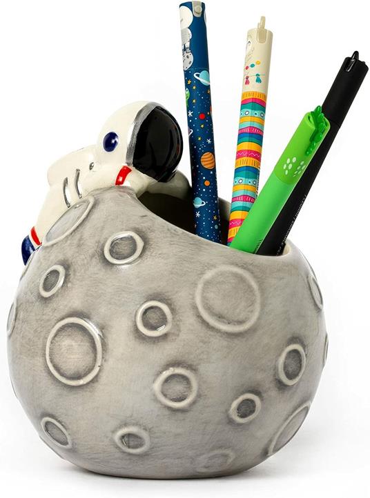 Legami - Portapenne in Ceramica, Desk Friends, 12,5 x 7,5 cm, Tema Cactus, da Scrivania, Dipinti a Mano - 6