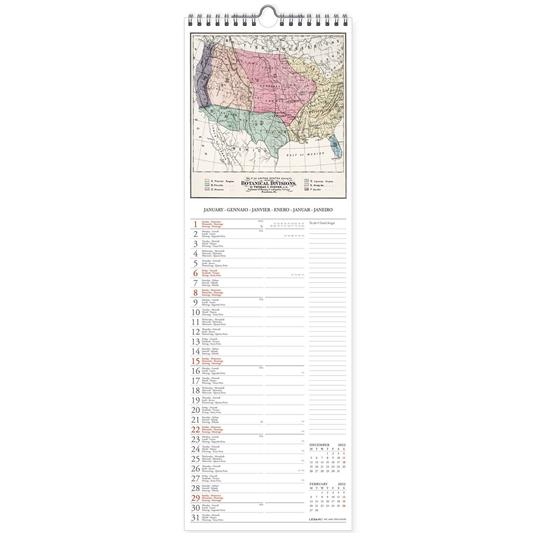 Calendario Legami 2023, carta non patinata, Vintage Maps - 16 x 49 cm - 3
