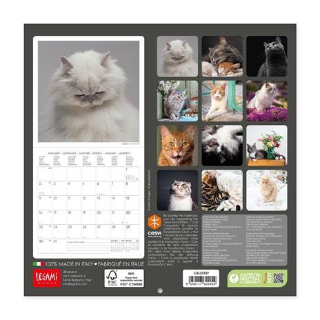 Calendario Legami 2023, Cats - 18 x 18 cm - 2