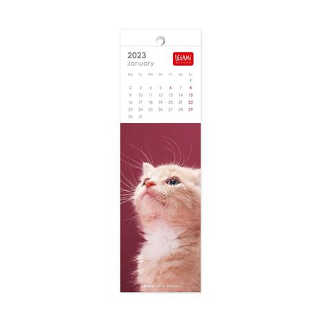 Calendario segnalibro Legami 2023, Kittens - 5.5 x 18 cm - 3
