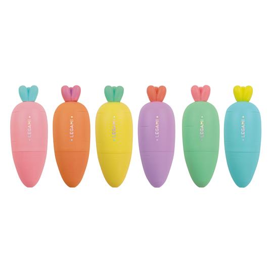 Set di 6 mini evidenziatori Legami - Carrate Team - Carrot - 2
