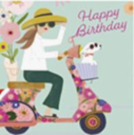 Biglietto auguri, piccolo - Bike Girl