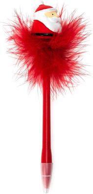 Penna a sfera luminosa con LED. Si attiva battendola sul tavolo - Writing is Magic, modello Santa Claus Legami