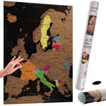 Poster Mappa Europa da Grattare Cartina Geografica Europea Mappamondo 54x70cm