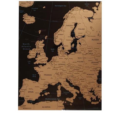 Poster Mappa Europa da Grattare Cartina Geografica Europea Mappamondo 54x70cm - 2