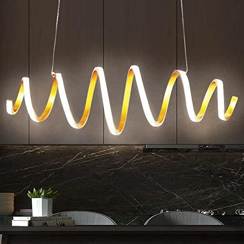 Bakaji Lampadario LED Forma Spirale in Alluminio Luminosità 2600Lm Luce Bianco Freddo 6000K 40W Risparmio Energetico Lampada a Sospensione da Soffitto Design Moderno Dimensione 70 x 160 cm