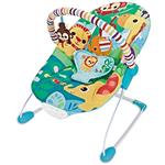 Bakaji Dondolo Sdraietta Per Neonati Vibrante Musicale con Struttura in Metallo Seduta in Morbido Tessuto Trasformazione in Poltroncina Bambini Arco Giochi Rimovibile (Verde)