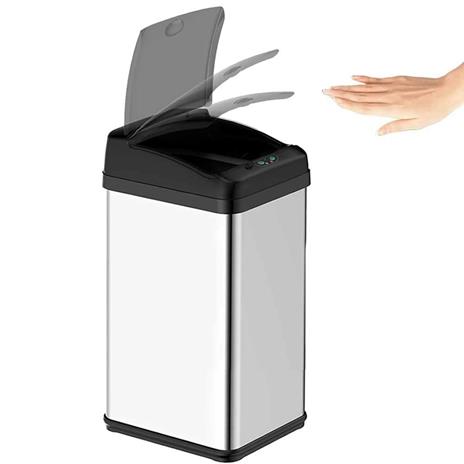 Bakaji Pattumiera con Apertura Automatica e Sensore Infrarossi a Batteria Capacità 38Lt Bidone Spazzatura Cucina in Acciaio Inox Design Moderno Casa Ufficio Dimensione 32 x 27 x 59 cm Bakaji Pattumiera con Apertura Automatica e Sensore Infrarossi a Batteria Capacità 38Lt Bidone Spazzatura Cucina in Acciaio Inox Design Moderno Casa Ufficio Dimensione 32 x 27 x 59 cm
