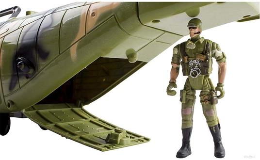 Bakaji Aereo Militare Giocattolo per Bambini Gigante con Luci e Suoni 3 Soldatini Snodati Inclusi Dimensione 60 x 55 x 22 cm Cuarto in ogni dettaglio con Portelloni Apribili e Maniglia - 5