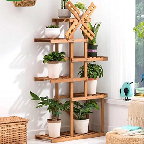 Bakaji Scaffale Porta Vasi Piante Fiori con Ripiani Struttura in Legno di  Bamboo Mobile Libreria Scaffalatura Multiuso Design Moderno Colore Naturale  Arredamento Casa (Design 2) - Bakaji - Idee regalo