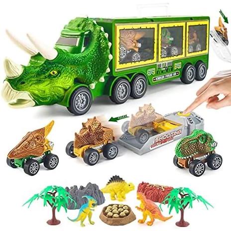 Camion Dinosauri Giocattolo con Animali Portatile Gioco per Bambini Idea Regalo