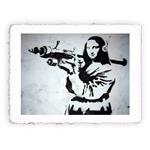 Stampa d''arte Pitteikon di Banksy - Mona Lisa with Rocket Launcher, Folio - cm 20x30