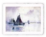 Stampa d''arte di Childe Hassam Barca a vela bloccata nel ghiaccio, Folio - cm 20x30