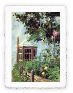 Stampa di Egon Schiele Casa con finestra di baia in giardino, Original - cm 30x40