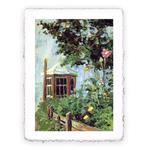 Stampa di Egon Schiele Casa con finestra di baia in giardino, Miniartprint - cm 17x11
