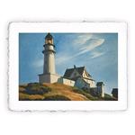 Stampa Pitteikon di Hopper The lighthouse at two lights, Magnifica -  cm 50x70