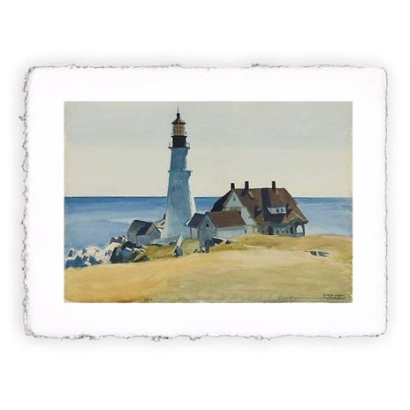 Stampa di Hopper - Lighthouse and buildings, Portland Head, Miniartprint - cm 17x11