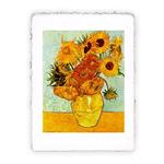 Stampa di Vincent van Gogh Natura morta vaso con 12 girasoli, Miniartprint - cm 17x11