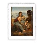 Stampa di Leonardo La Vergine col Bambino e con Sant''Anna, Original - cm 30x40