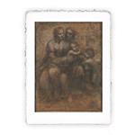 Stampa di Leonardo Vergine col Bambino con Sant''Anna e S. Giovanni, Miniartprint - cm 17x11