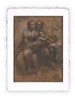 Stampa di Leonardo Vergine col Bambino con Sant''Anna e S. Giovanni, Grande - cm 40x50