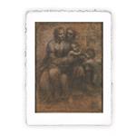 Stampa di Leonardo Vergine col Bambino con Sant''Anna e S. Giovanni, Magnifica -  cm 50x70