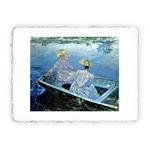 Stampa di Claude Monet La barca blu del 1877, Folio - cm 20x30