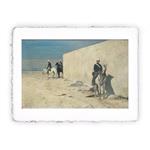Stampa di Giovanni Fattori - In vedetta o Muro bianco - 1872 - Miniartprint - cm 17x11